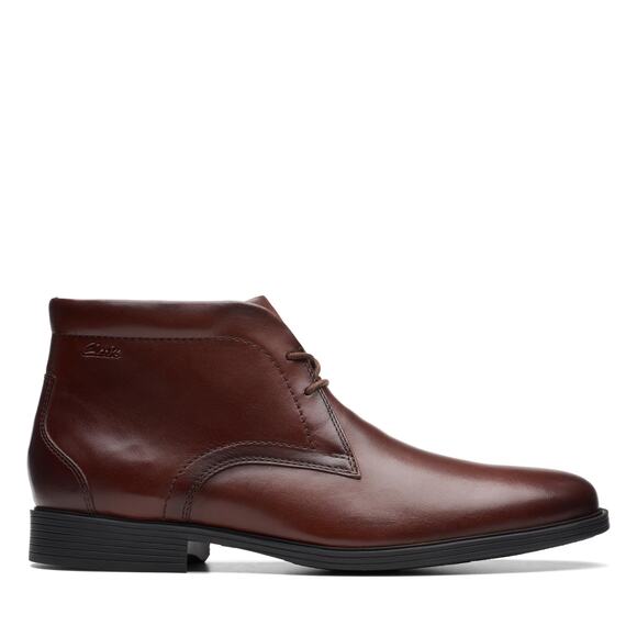 NWT Clarks Collection Men’s Whiddon Mid Chukka Boot Mahogany Leather Size 7 main image 5